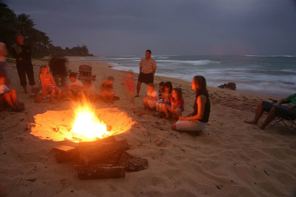 beach open fire