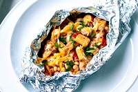 Campfire Tex Mex White Bean Chicken Foil Packets
