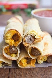 Egg And Sausage Breakfast Taquitos
