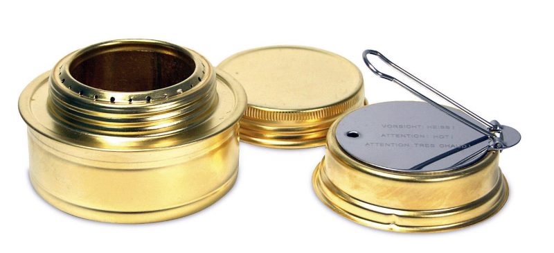 Esbit Brass Alcohol Burner Camping Stove with Variable Temperature Control