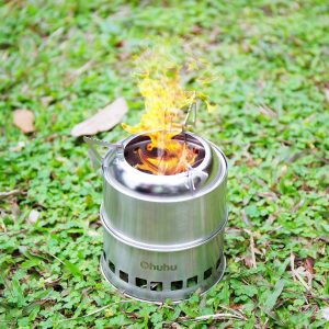 Ohuhu Portable Stainless Steel Wood Burning Camping Stove