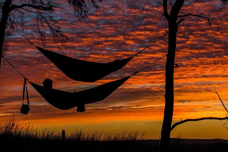 sleeping in hammock over sunset 800